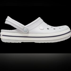 Crocbrand Classic Clog - White w/ Black Stripe